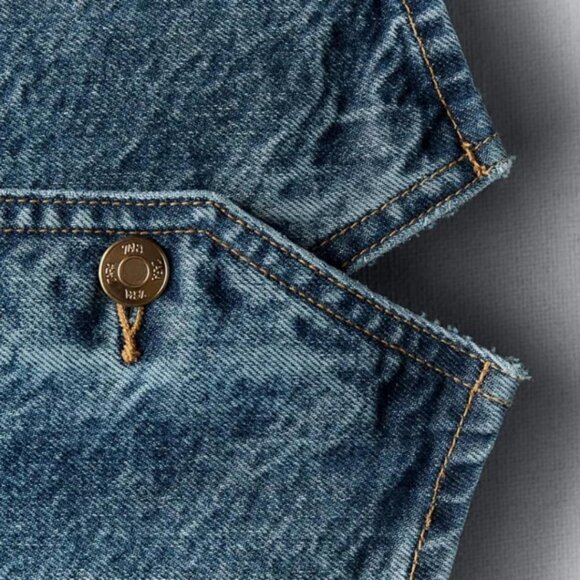 ZARA Z1975 CROPPED DENIM VEST - Picture 8 of 8